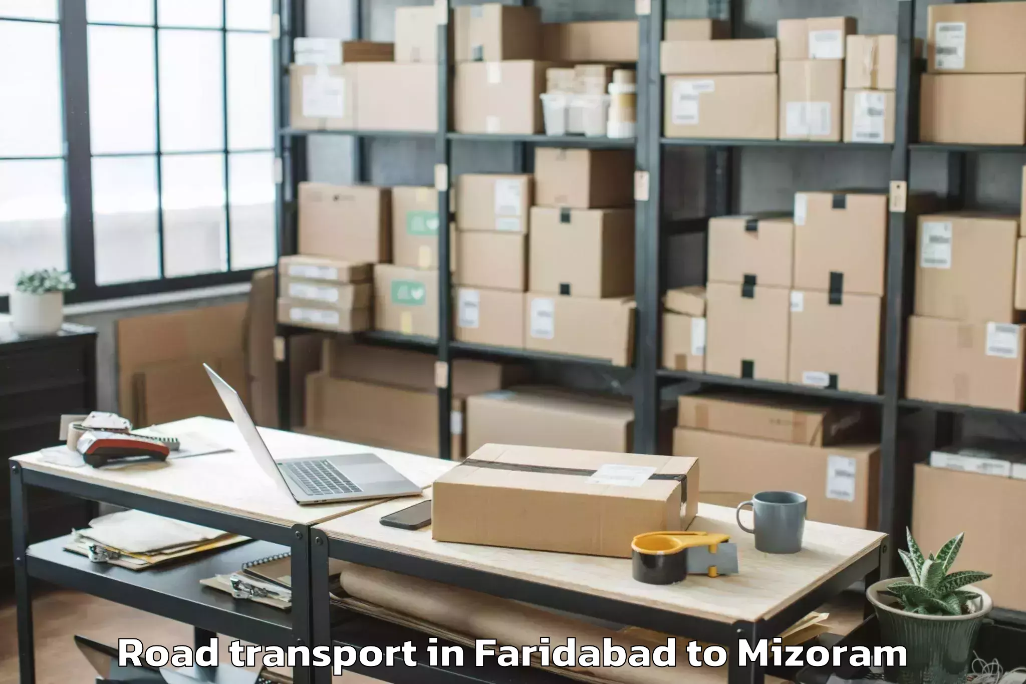 Efficient Faridabad to Lawngtlai Road Transport